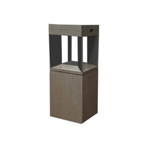 Svítidlo Les Jardins teakové dřevo/černá teakové dřevo/hliník