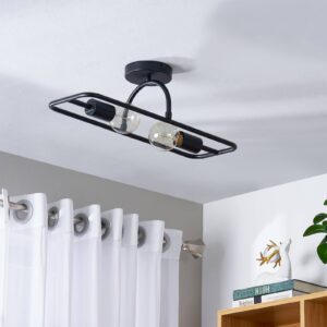 Svítidlo Lucande matná černá železo