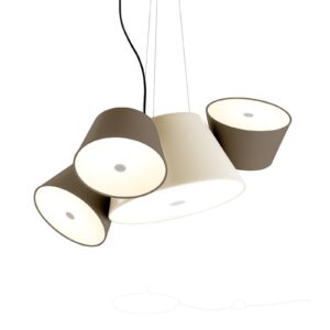 Svítidlo Marset matná bílá/matná hnědošedá hliník/methakrylát