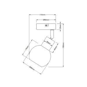 Svítidlo Nino Lightning černá/opálová bílá kov/sklo