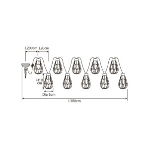 Svítidlo Nino Lightning rezavě hnědý kov/plast