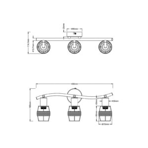Svítidlo Nino Lightning černá/hnědá kov/ratan