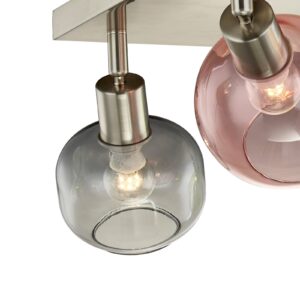 Svítidlo Nino Lightning matný nikl/růžová/jantarová/kouřově šedá/zelená sklo/kov