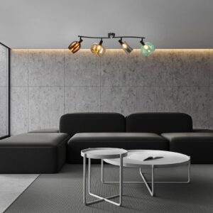 Svítidlo Nino Lightning černá/kouřově šedá/jantarová/zelená/měď kov/sklo