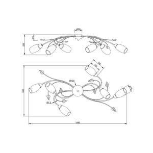 Svítidlo Nino Lightning rezavá/alabastrově bílá kov/sklo