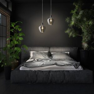 Svítidlo Nino Lightning matný nikl/kouřově šedá sklo/kov