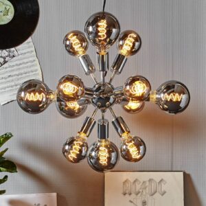 Svítidlo STAR TRADING kouřově šedá čirá sklo