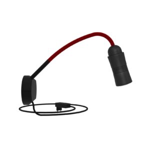 Svítidlo Top Light černý/červený hliník/textil/sklo