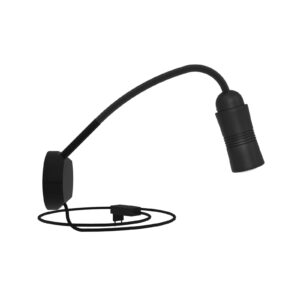 Svítidlo Top Light matná černá hliník/textil/sklo