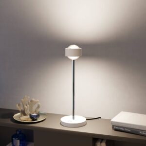 Svítidlo Top Light bílá matná/chrom hliník zinek/tkanina/sklo