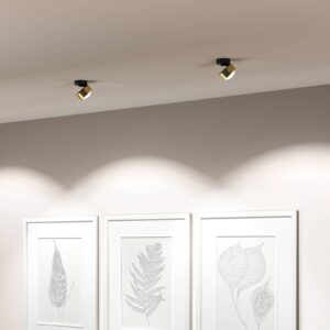 Svítidlo Top Light mosaz kartáčovaná/černá matná hliník zinek/sklo