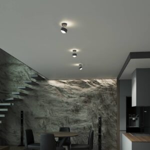 Svítidlo Top Light antracit matný/chrom hliník zinek/sklo