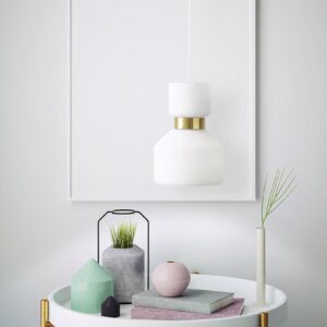 Svítidlo miloox by Sforzin zlatá/opálová sklo/kov