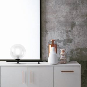 Svítidlo miloox by Sforzin černá/čirá/opálová kov/sklo