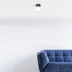 Svítidlo miloox by Sforzin čirá/satinovaná/černá kov/borosilikátové sklo