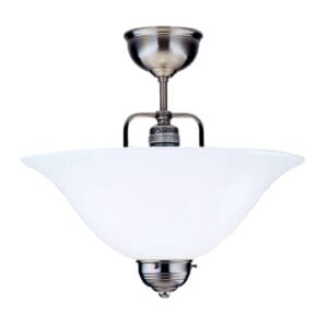 Svítidlo Berliner Messinglampen bílá/nikl sklo/mosaz