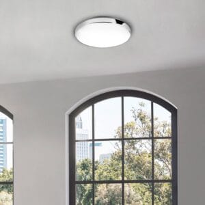 Svítidlo Briloner lesklý chrom/bílý kov/plast