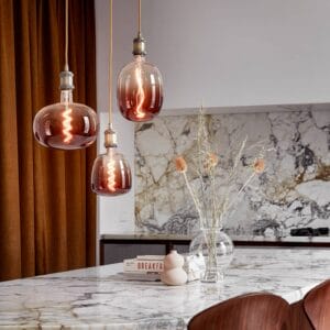 Svítidlo Calex tmavě červená sklo