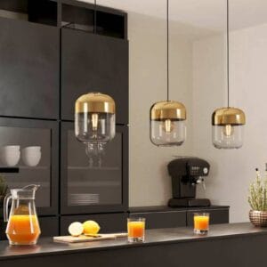 Svítidlo EGLO černá/zlatá/čitá ocel/sklo pařené