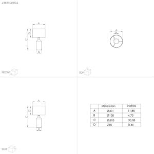 Svítidlo EGLO černá/bílá keramika/textil
