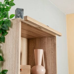 Svítidlo Envostar černá/světlé dřevo Kov/olejované dubové dřevo