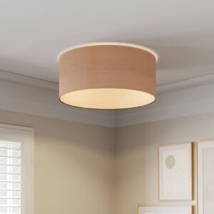 Svítidlo Envostar olšové dřevo/černá dřevěná dýha/kov/textil