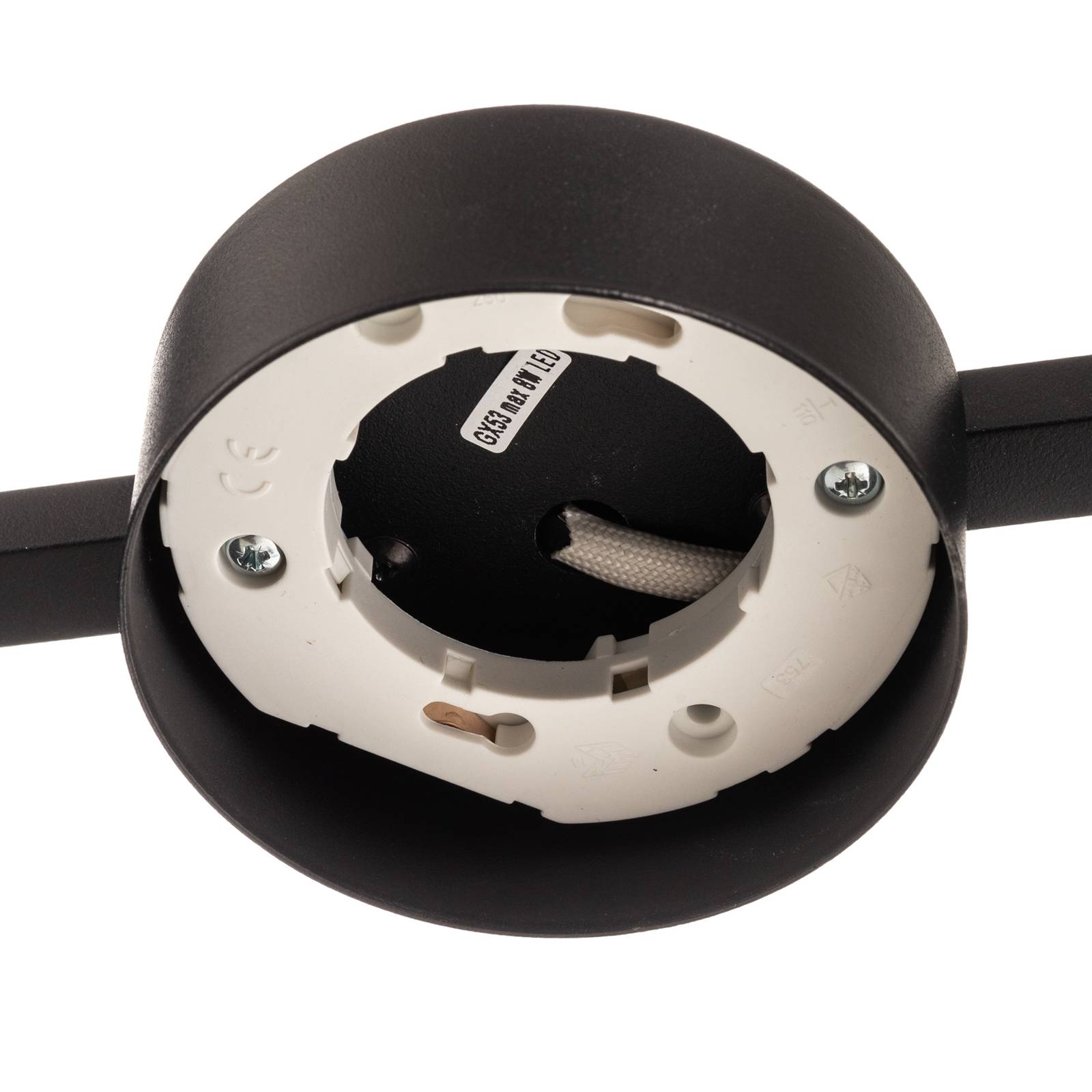 Euluna Stropní svítidlo Pills II, černé, dvě světla, Obývací pokoj / jídelna, Hliník, ocel, GX53, 8W, P: 39 cm, L: 12 cm, K: 5.5cm - Image 5