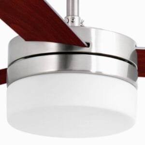 Svítidlo FARO BARCELONA matný nikl/mahagon/opálová bílá MDF/sklo/ocel