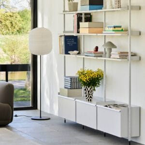 Svítidlo HAY černá/černá-terakota/bílá ocel/rýžový papír