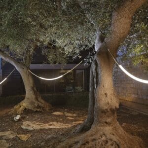 Svítidlo Karman bronz/bílý hliník/silikon