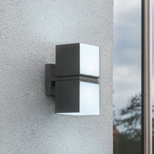 Svítidlo LUTEC antracit/bílá hliník/polykarbonát