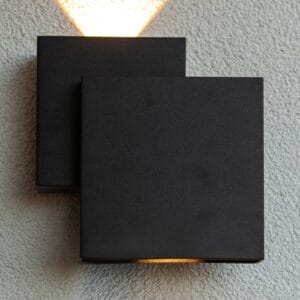 Svítidlo LUTEC matná černá hliník/sklo