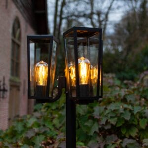 Svítidlo LUTEC matná černá hliník/sklo