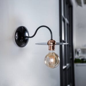 Svítidlo Lamkur černý/měď ocel/plast