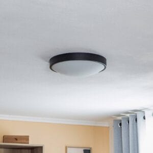 Svítidlo Lamkur černá/bílá kov/sklo