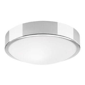 Svítidlo Lamkur chrom/bílý kov/sklo