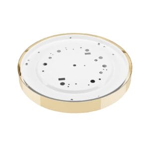 Svítidlo Lamkur zlatý/bílý kov/sklo