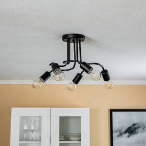 Svítidlo Lamkur černá ocel