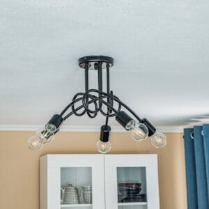 Svítidlo Lamkur černá ocel