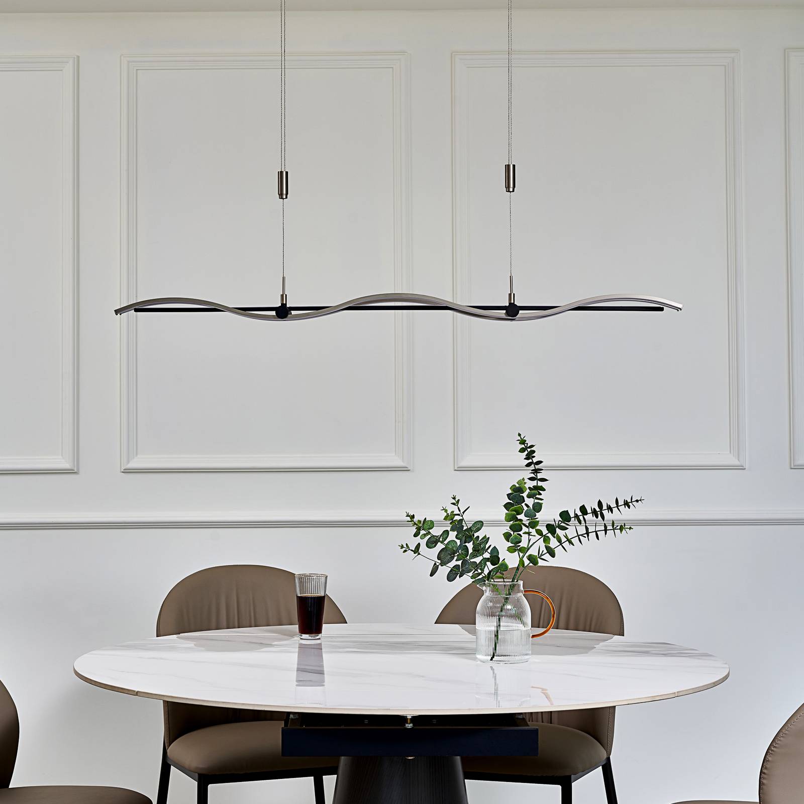 Svítidlo Lindby nikl/černá/bílá železo/hliník/plast