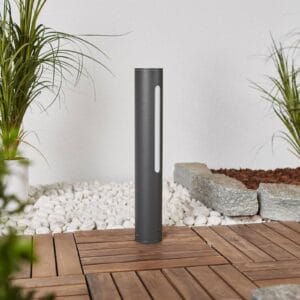 Svítidlo Lucande tmavě šedá/bílá hliník/polykarbonát