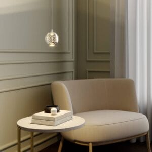 Svítidlo Lucande čirá/chrom sklo/kov