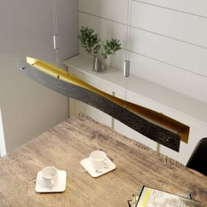 Svítidlo Lucande černo-zlatá/zlatá/niklová matná kov/hliník/akryl