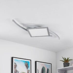 Svítidlo Lucande stříbrná železo/hliník/plast