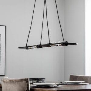 Svítidlo Lucande matná černá železo