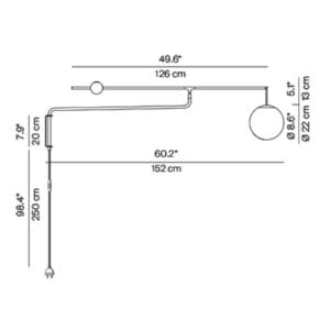 Svítidlo Luceplan kartáčovaná mosaz/opálová ocel/sklo foukané