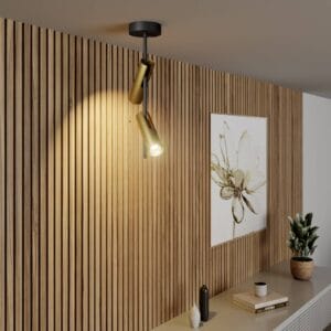 Svítidlo SIGMA černá/zlatá ocel s práškovým lakem