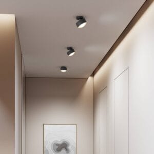 Svítidlo Top Light černá matná/chrom hliník zinek/sklo