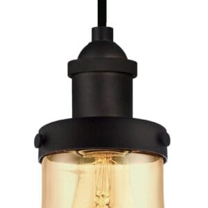 Svítidlo Westinghouse bronz naolejovaný/jantar tónovaný sklo/kov