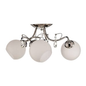 Svítidlo Alfa bílý/chrom kov/sklo